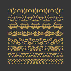 Fototapeta premium Chinese border ornaments vector patterns