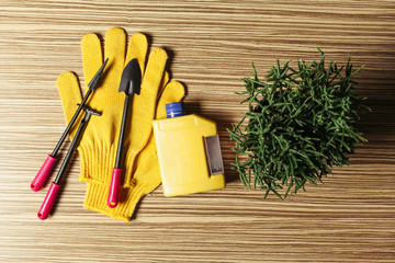 composition of garden tools