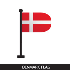Denmark flag design illustration