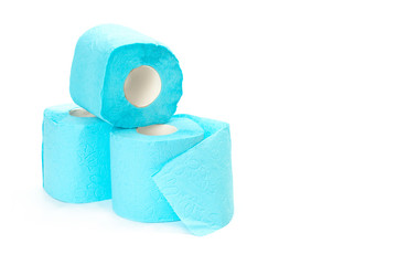 toilet paper isolated on white background