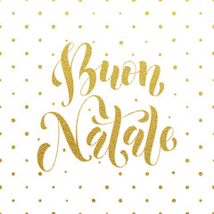 Buon Natale greeting. Italian Merry Christmas