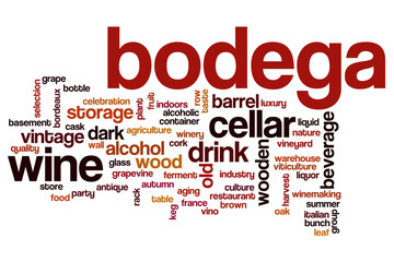 Fototapeta premium Bodega word cloud