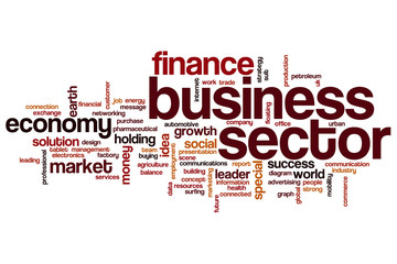 Business sector word cloud