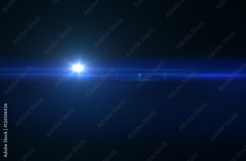 Canvas Prints lens flare effect in space 3d render