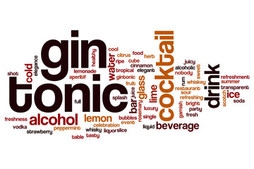 Gin tonic word cloud