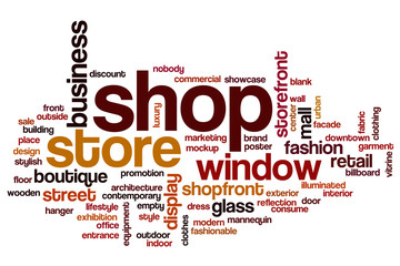 Fototapeta premium Shop word cloud