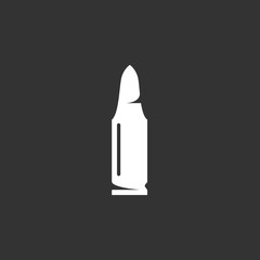 Bullet logo on black background. Vector icon