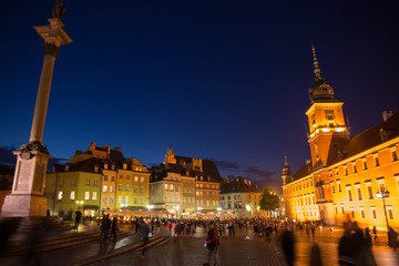 Fototapeta na wymiar Warsaw by night