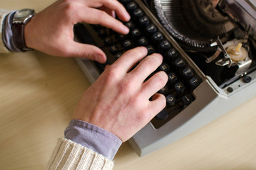Obraz na płótnie Canvas Close-up photo of typewriter