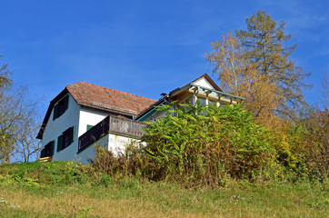Plakat Haus im grünen, Wohnhaus am Land
