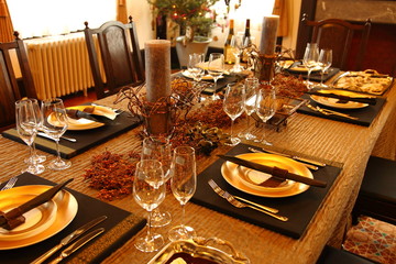 Christmas Party Banquet Table