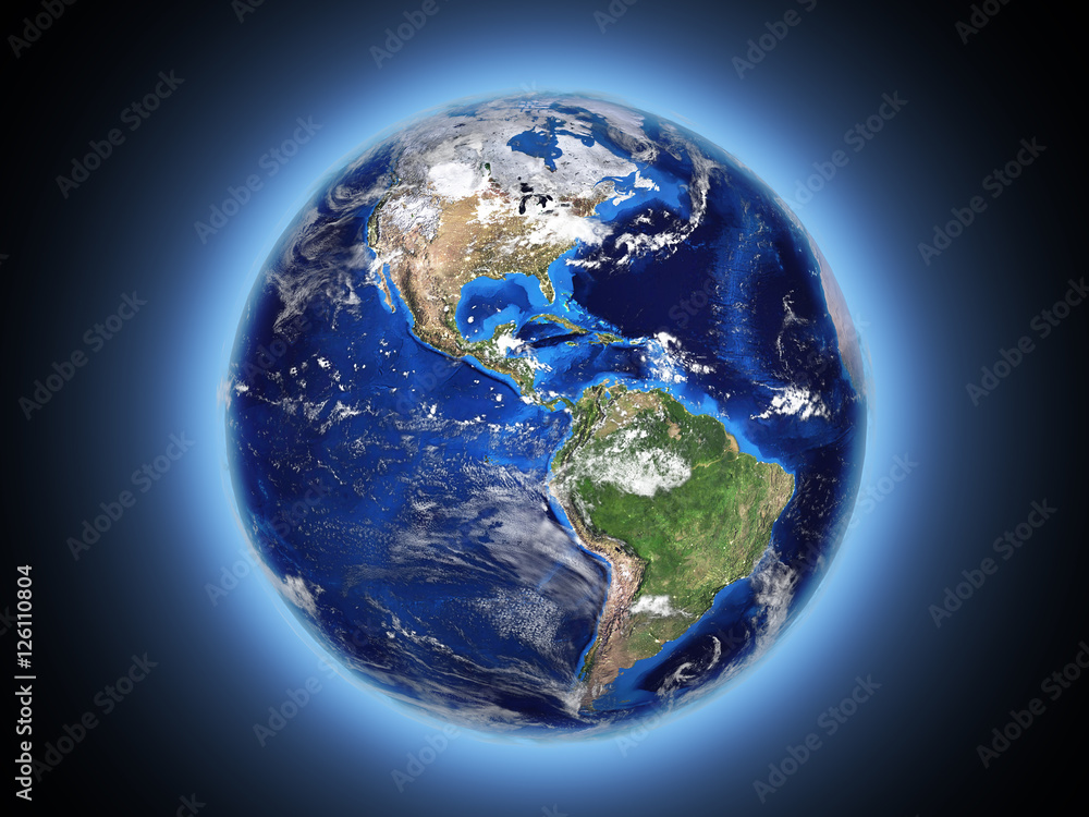 Canvas Prints planet earth shines in space 3d