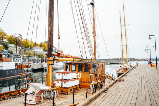 old wooden fishing ship, Europe