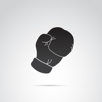 Boxing gloves vector icon.