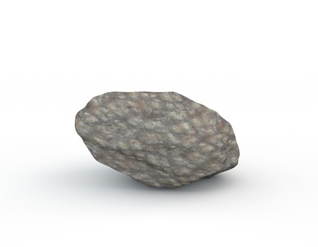 Stone isolated on white background.