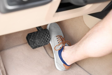 Foot pressing pedal of car