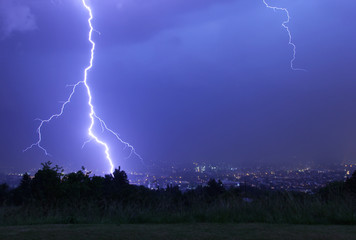 The bright big blizzard in the night sky