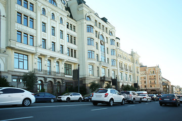 Urban street with cars