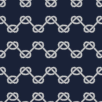 Seamless nautical rope pattern.