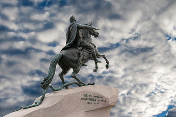 Naklejka premium monument to Peter the Great in St. Petersburg