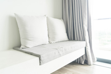 Beautiful pillow on sofa decoration in living room