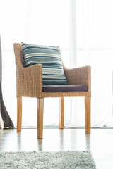 Beautiful luxury pillow on sofa decoration in livingroom interio