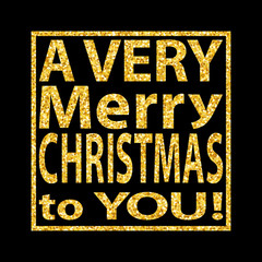 CHRISTMAS QUOTE GOLDEN GLITTER BACKGROUND 5