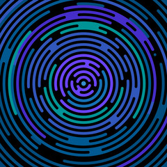 Background made of circles. Victory background. Modern digital background made of circles. Space shiny background with round elements, flat glow, glowing blue victory background