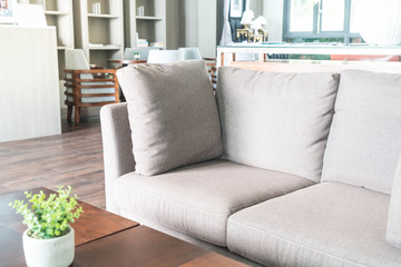 Beautiful luxury pillow on sofa decoration in living room