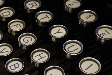 Old vintage antique typewriter machine