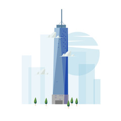 freedom tower building. famous landmark concept