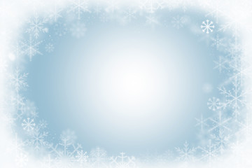 Winter frame of snowflakes