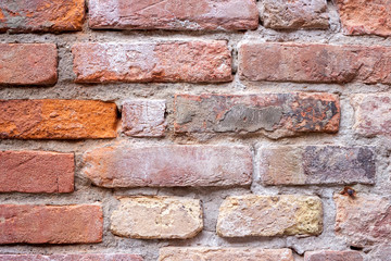 old red brick wall background