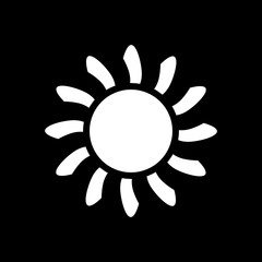 The sunrise icon. Sunrise and sunshine, weather, sun symbol. UI. Web. Logo. Sign. Flat design. App. Stock