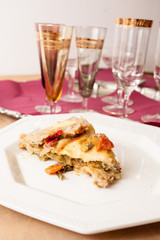 Vegan vegetable pie.