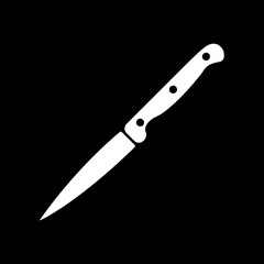 The knife for meat icon. Knife and chef, kitchen symbol.UI. Web. Logo. Sign. Flat design. App.