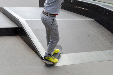 Young man with the skateboard 