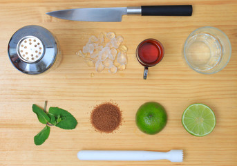 Preparing a mojito