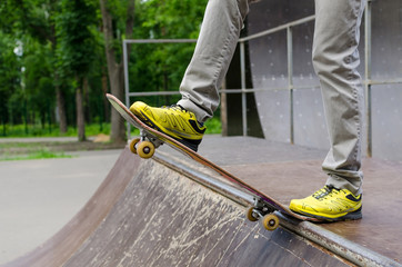 Young man with the skateboard 
