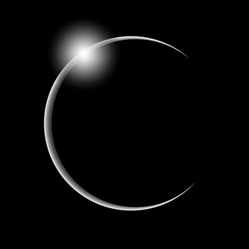 black and white solar eclipse