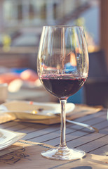 Glass of red wine