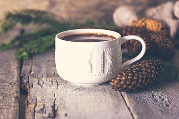 Coffee, Christmas still life.