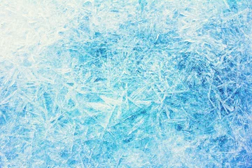 Foto op Aluminium Rime, frost, ice texture © julialototskaya