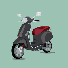 Obraz premium Italian black scooter 3d