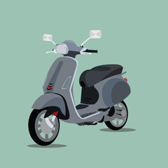 Fototapeta premium Italian black scooter 3d