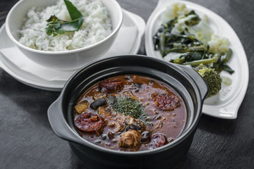 chicken feijoada with chorizo portuguese rustic spicy traditiona