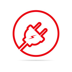 Wire plug icon. Vector illustration.