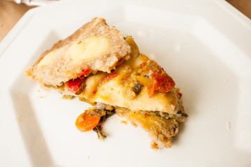 Vegan vegetable pie.