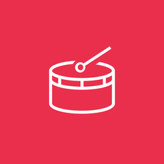Drum icon vector, clip art. Also useful as logo, web UI element, symbol, graphic image, silhouette and illustration.