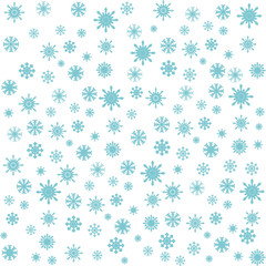 Christmas snowflakes seamless background. 